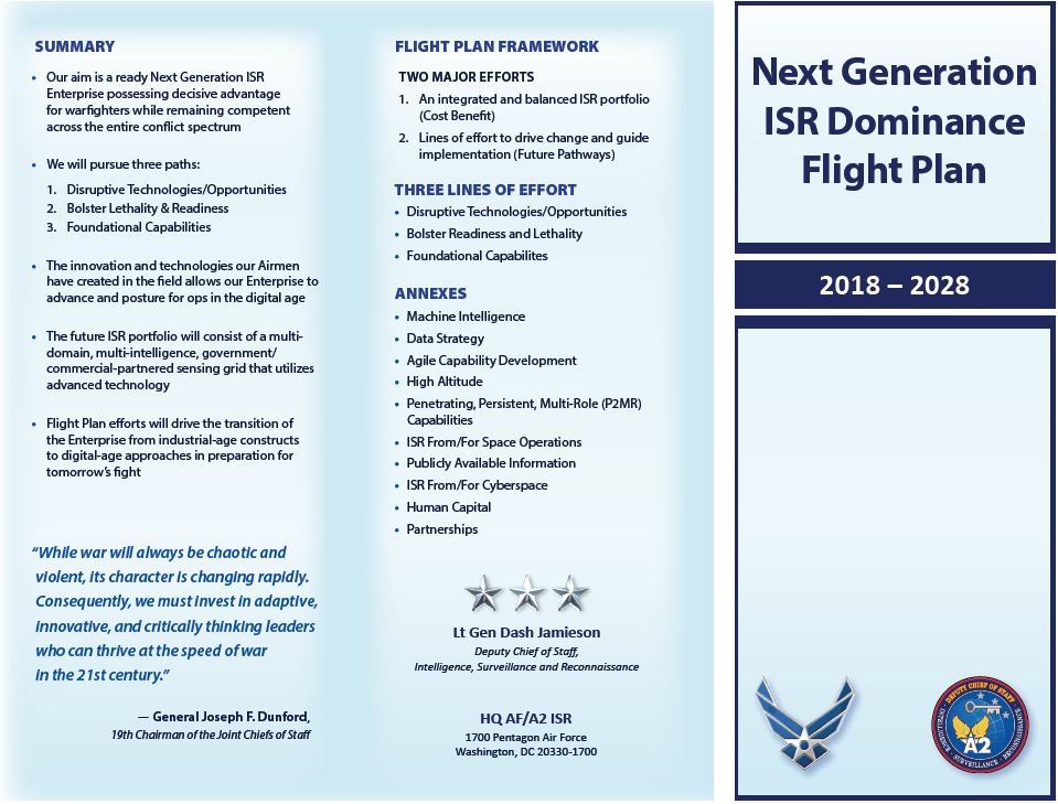 Next Generation ISR Dominance Flight Plan
